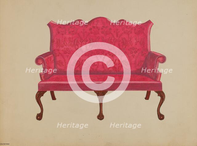 Settee, 1936. Creator: John Dieterich.