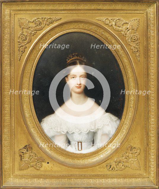 Princess Clémentine of Orléans (1817-1907), princess of Saxe-Coburg and Gotha, 1830. Artist: Duchesne, Jean Baptiste Joseph (1770-1856)