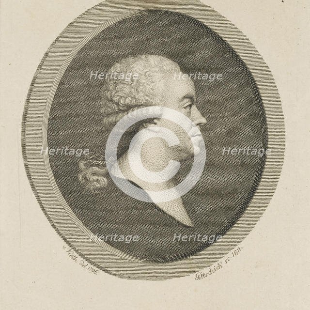 Portrait of the composer Joseph Schuster (1748-1812) , 1811. Creator: Gottschick, Johann Christian Benjamin (1776-1844).