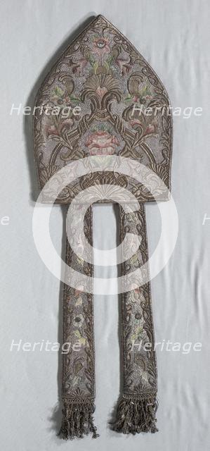 Embroidered Miter, 1700s. Creator: Unknown.