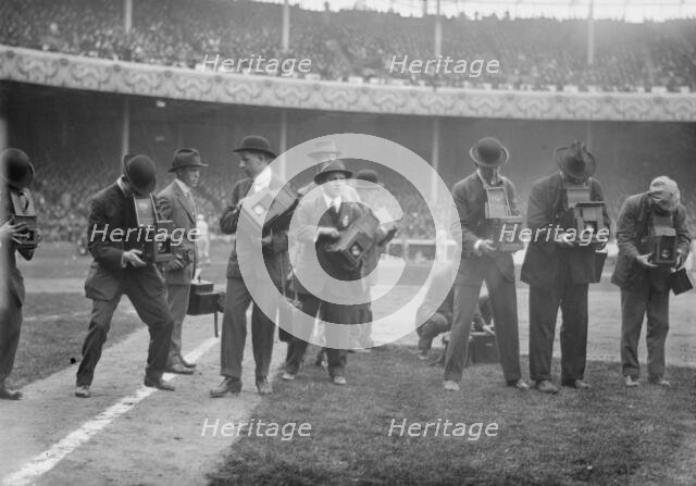 Photographers - Polo Grounds, 1914. Creator: Bain News Service.