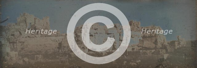 Hexagonal Court, Temple of Jupiter, Baalbek, 1843. Creator: Joseph Philibert Girault De Prangey.