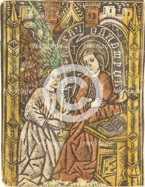 The Annunciation, 1460/1480. Creator: Master of the Borders with the Four Fathers of the Church.