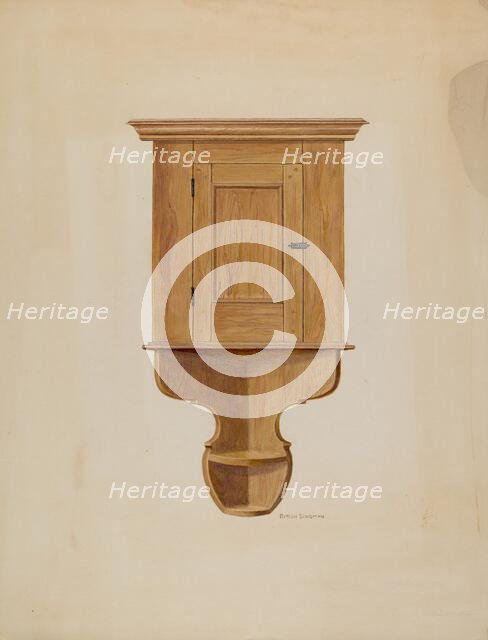 Corner Cupboard, c. 1941. Creator: Byron Dingman.