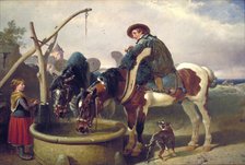 'Horses at a well', 1854-1857. Artist: John Frederick Herring I