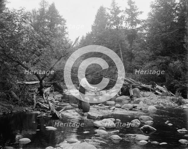 Fishing, Adirondack Mts., N.Y., between 1900 and 1910. Creator: Unknown.