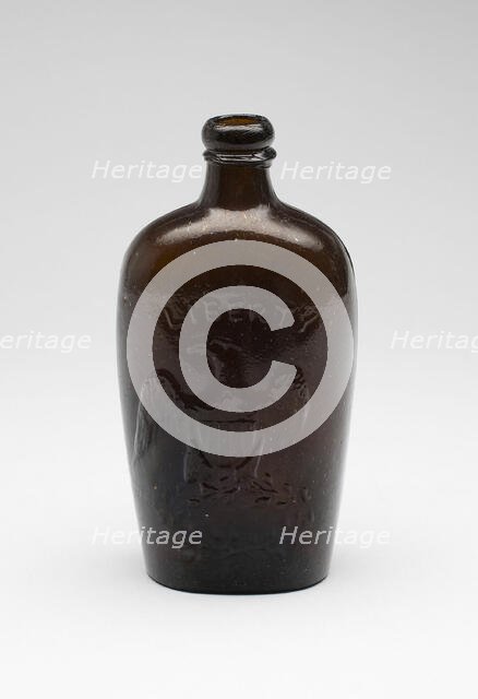 Flask, c. 1845/65. Creator: Willington Glass Works.