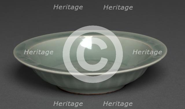 Dish with Two Fish in Relief: Longquan Ware, mid-1200s. Creator: Unknown.