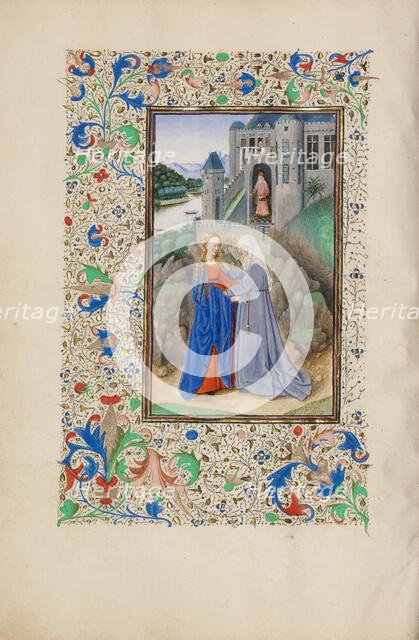 The Visitation; Llangattock Hours, 1450s. Creator: Master of the Llangattock Hours.