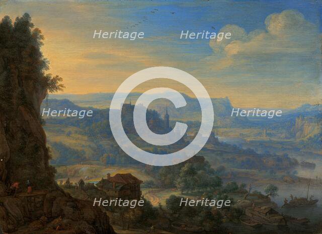 Imaginary River Landscape, 1670. Creator: Herman Saftleven the Younger.