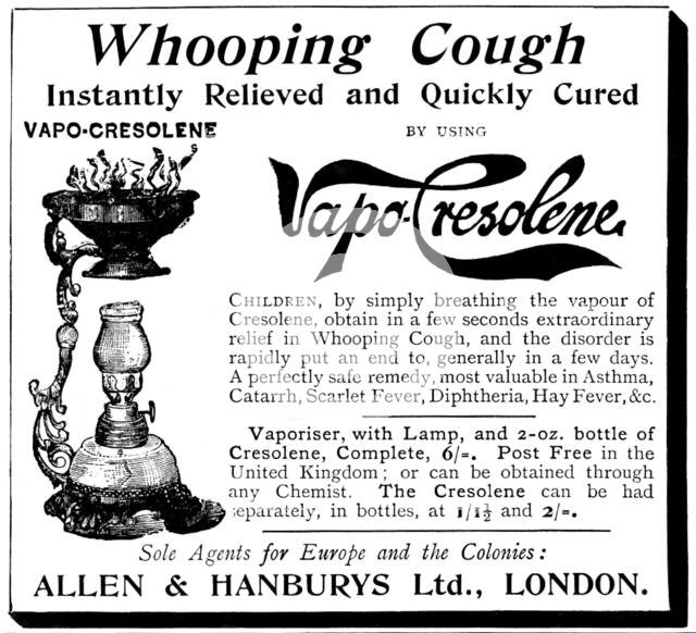 Advertisement for Vapo-Cresolene, 1895. Creator: Unknown.