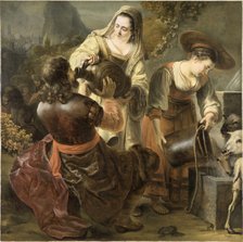 Rebecca and Eliezer at the Well, c. 1645. Creator: Bol, Ferdinand (1616-1680).