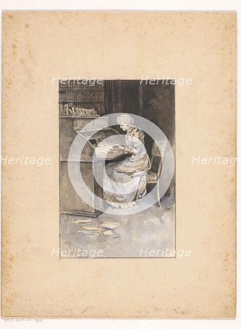 Woman writing, 1870-1937.  Creator: Willem Wenckebach.