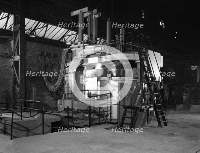 Tilghman electric arc furnace, Keyser Ellison steelworks, Sheffield, South Yorkshire, 1964. Artist: Michael Walters