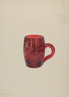 American "Bohemian" Glass Mug, c. 1939. Creator: Frank M Keane.