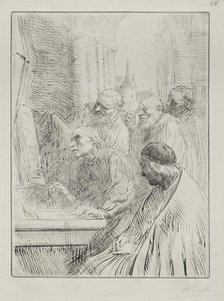 The Monks in Church. Creator: Alphonse Legros (French, 1837-1911).