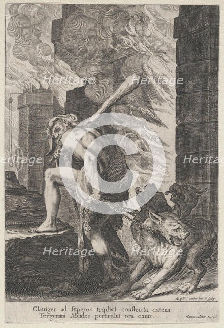 Hercules and Cerberus, 1586-1629. Creator: Aegidius Sadeler II.