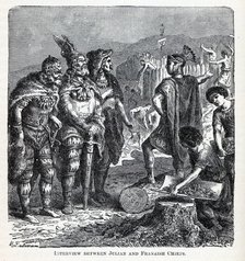 Interview between Julian and Frankish Chiefs, 1882. Artist: Leutemann, Gottlob Heinrich (1824-1905)