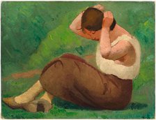 A sitting woman, c1920-1925. Creator: González i Pellicer, Julio (1876-1942).