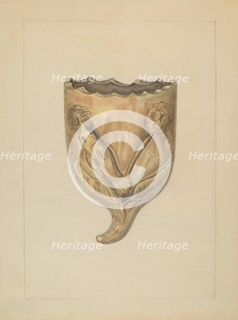 Wall Pocket for Flowers, 1935/1942. Creator: Gertrude Lemberg.