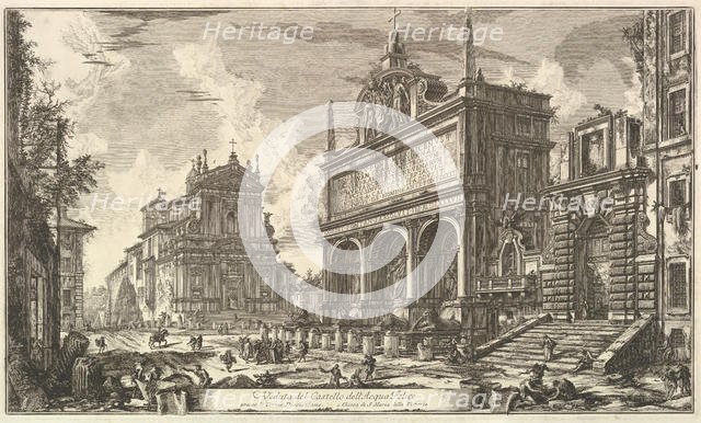 View of the Fountainhead of the Acqua Felice...., from Vedute di Roma (Roman Views), ca. 1751. Creator: Giovanni Battista Piranesi.