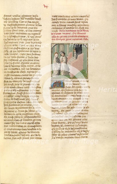 The Presentation of the Virgin in the Temple; Miroir Historial, about 1475. Creator: Unknown.