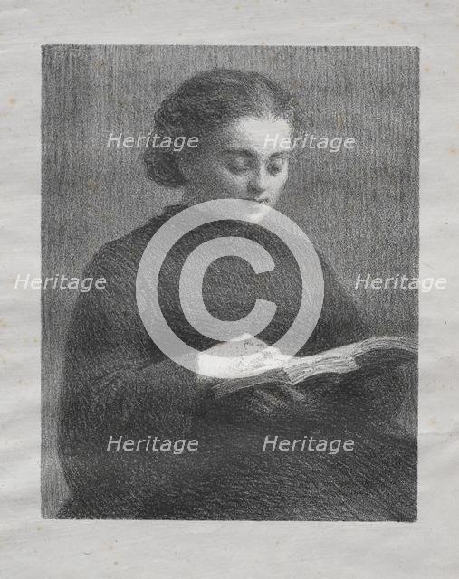 Reading: Portrait of the Artist's Sister, 1897. Creator: Henri Fantin-Latour (French, 1836-1904).