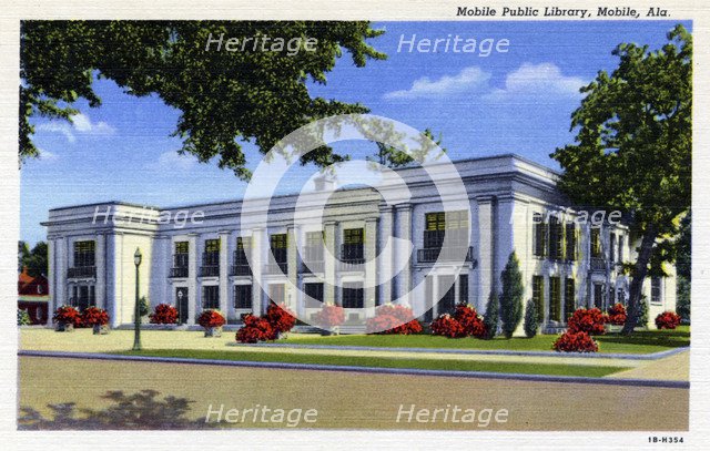 Mobile Public Library, Mobile, Alabama, USA, 1941. Artist: Unknown