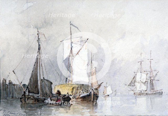 'A Dutch Hay Barge', 1870. Artist: Edmund Thornton Crawford