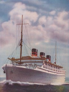 'All Electric from Stem to Stern - The Monarch of Bermuda', 1937. Artist: Unknown.
