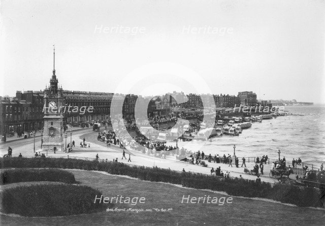 The seafront and clock tower at Margate, Kent, 1890-1910. Artist: Unknown
