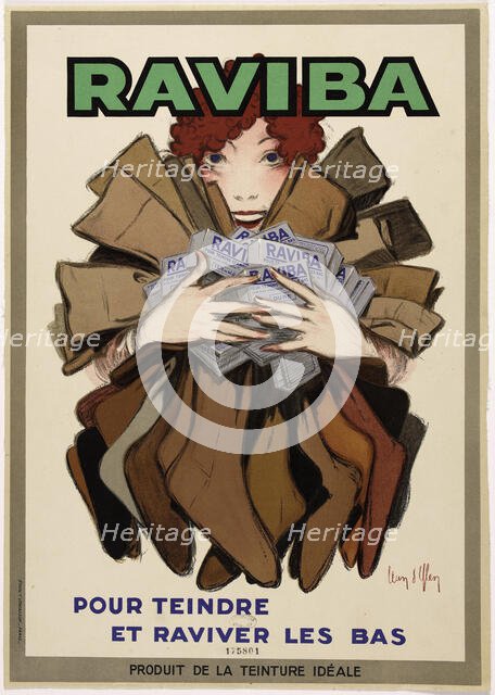 Raviba - Pour teindre et raviver les bas, c.1930. Creator: D'Ylen, Jean (1886-1938).