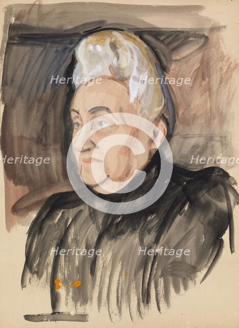 Portrait sketch, c1910s. Creator: Verner Thome.