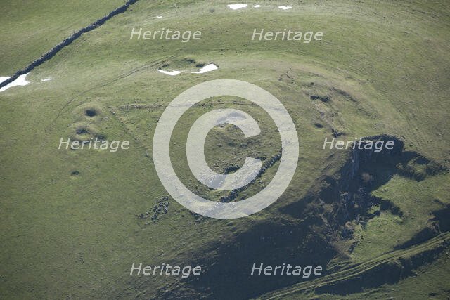 Bowl barrow and lead mining, Bole Hill, Derbyshire, 2015. Creator: Historic England.