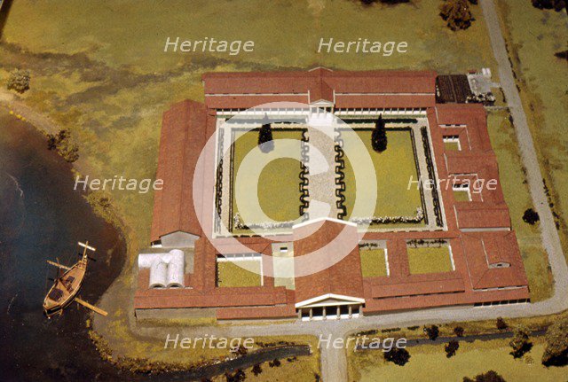 Model of Roman Villa, (Royal Palace) at Fishbourne, Sussex, England, c1st-3rd century.  Artist: Unknown.