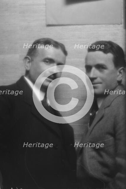 Keegan, Joe, and Mr. McAran, portrait photograph, 1913. Creator: Arnold Genthe.