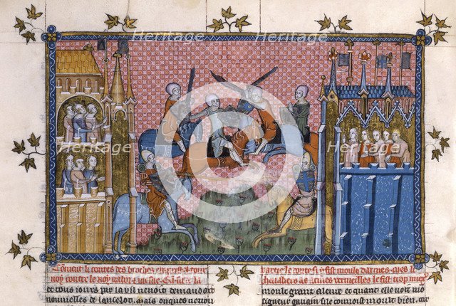 Scene from the Romance of Lancelot of the Lake. Artist: Gautier