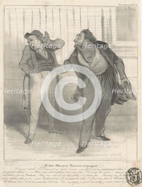 Robert Macaire commis-voyageur, 19th century. Creator: Honore Daumier.