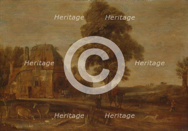 Landscape with an Inn, 1639. Creator: Aert van der Neer.