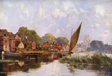 'On the River at Beccles', Suffolk, 1924-1926.Artist: Louis Burleigh Bruhl