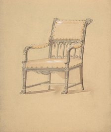 Design for a Chair, 19th century. Creator: Anon.