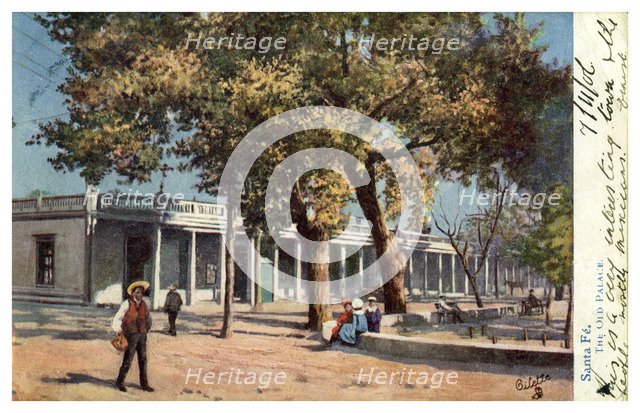 The Old Palace, Santa Fe, New Mexico, USA, c1900s.Artist: Gilette