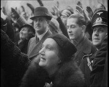 Crowd Gathering at  a Nazi Demonstration, 1933. Creator: British Pathe Ltd.