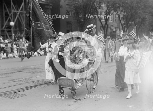W.E. Payne, Confederate Reunion; in Wheel Chair, 1917. Creator: Harris & Ewing.