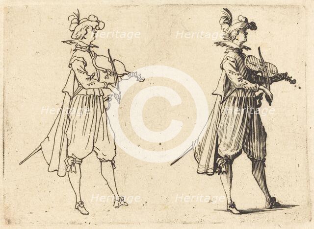 Violinist, c. 1617. Creator: Jacques Callot.