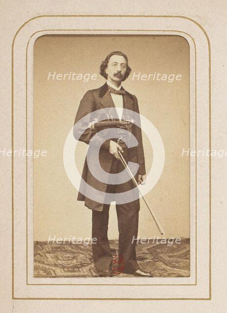 Portrait of the Violinist Jean Becker (1833-1884). Creator: Desmaisons, Émile (1812-1880).