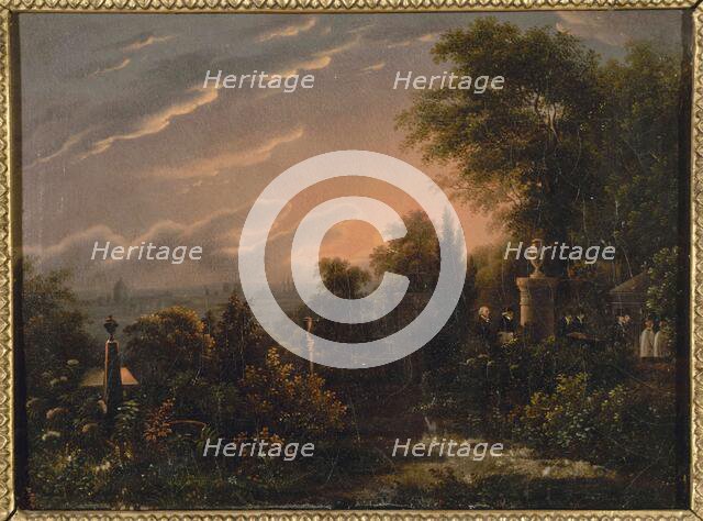 Pere-Lachaise cemetery, around 1820, current 20th arrondissement, between 1815 and 1825. Creator: Unknown.