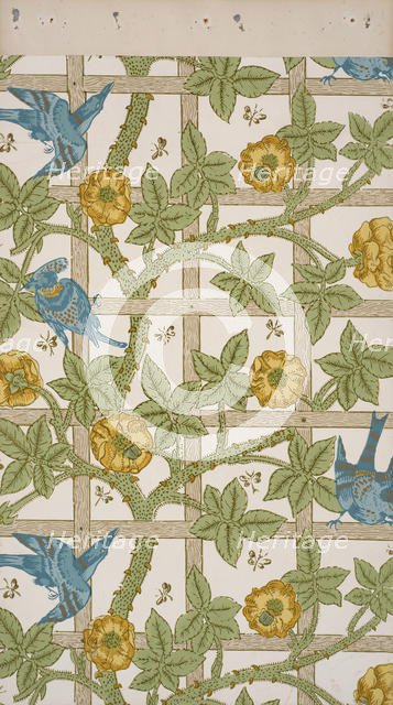 Trellis. Wallpaper, 1862. Creator: Morris, William (1834-1896).