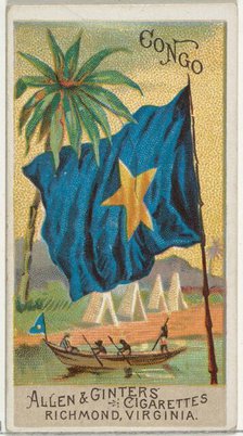 Congo, from Flags of All Nations, Series 2 (N10) for Allen & Ginter Cigarettes Brands, 1890., Creator: Allen & Ginter.