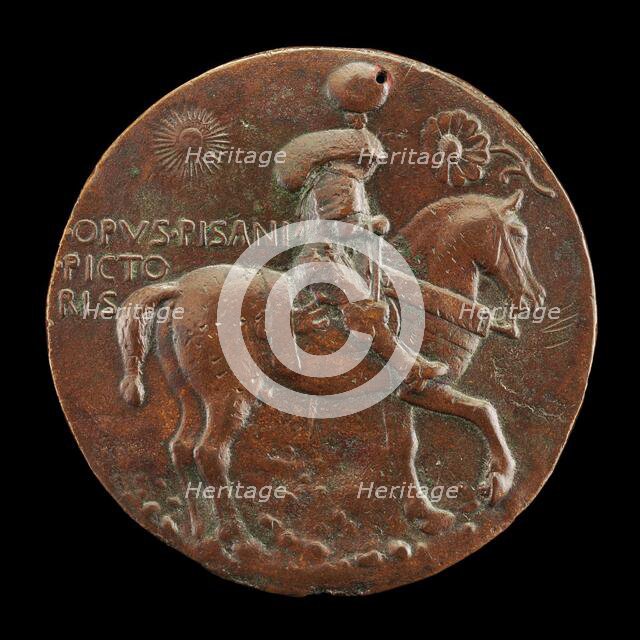 The Marquess in Armor, Riding [reverse], c. 1447/1448. Creator: Pisanello.